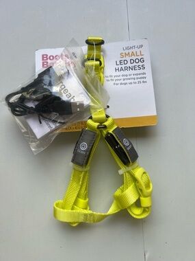 LED Rechargeable Dog Harness Light up Boots and Barkley Size Small NEW